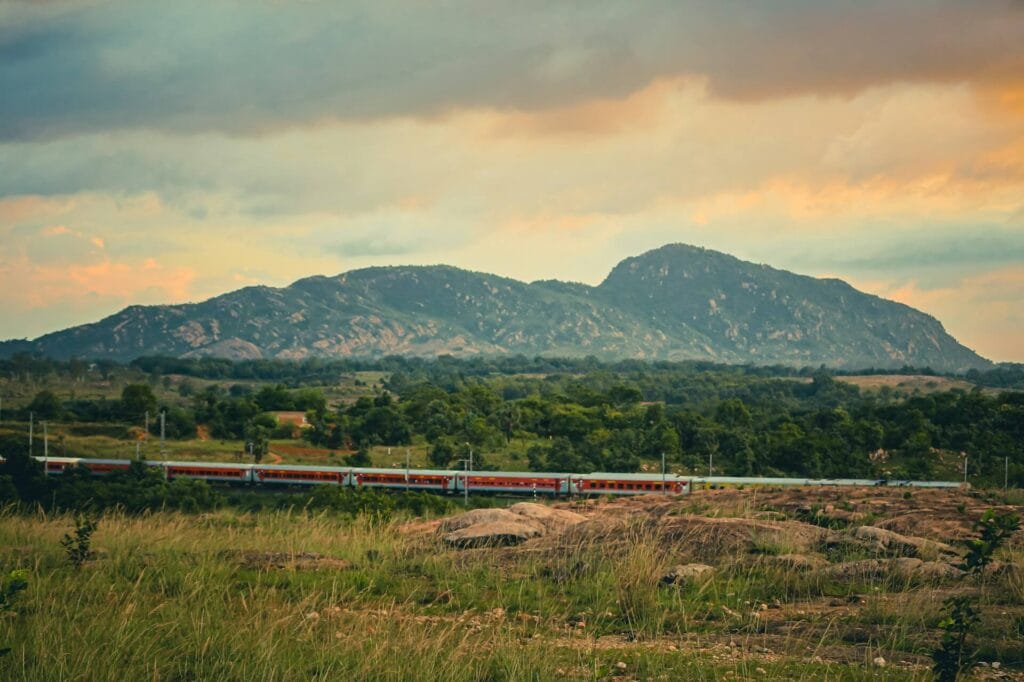 Indian Railways train journey scenic route India