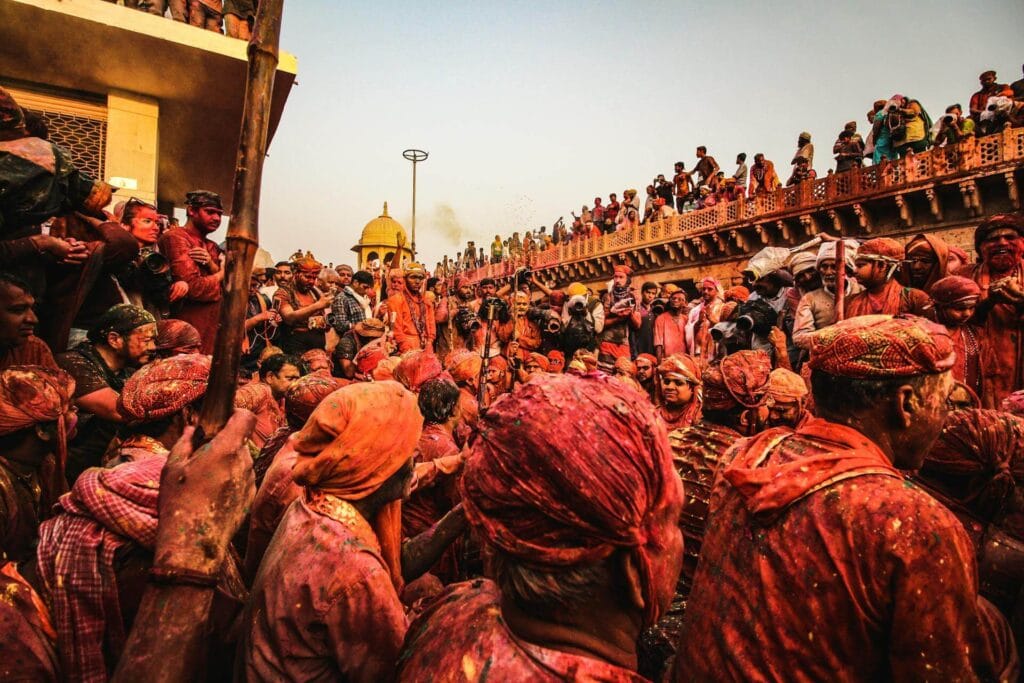 Holi festival in Barsana India