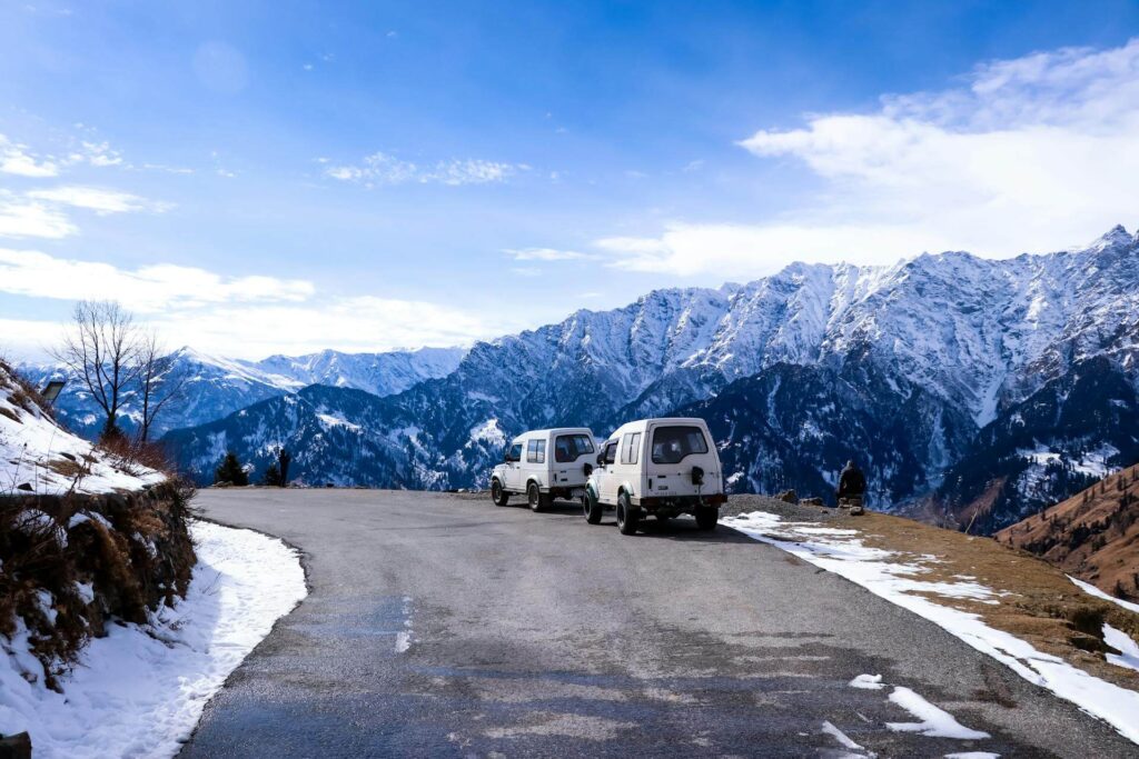 Mountain highway conditions in northern India