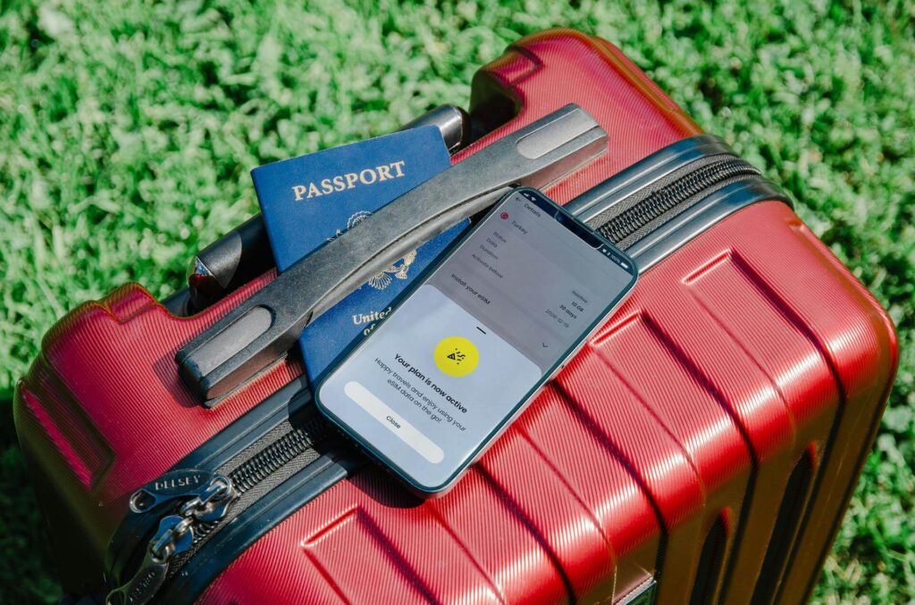 Foreign tourist using eSIM in India