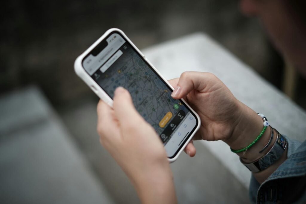 Google Maps on a smartphone