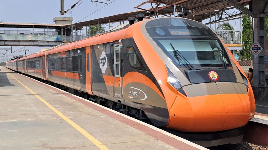 Indian Railways train for long-distance travel in India