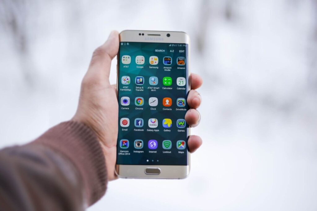 Banking app smartphone
