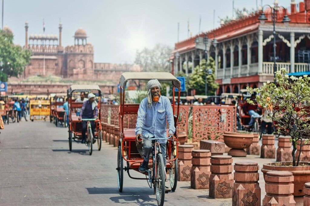 Busy Market India Tourists