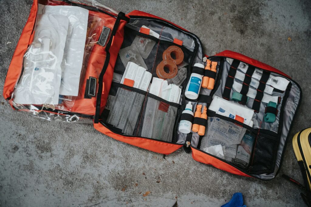Travel medicine kit backpack